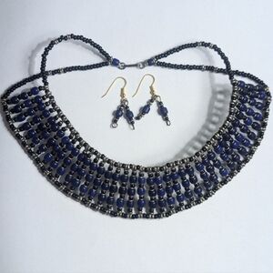 Collar Choker Beaded Glass Bead Necklace
